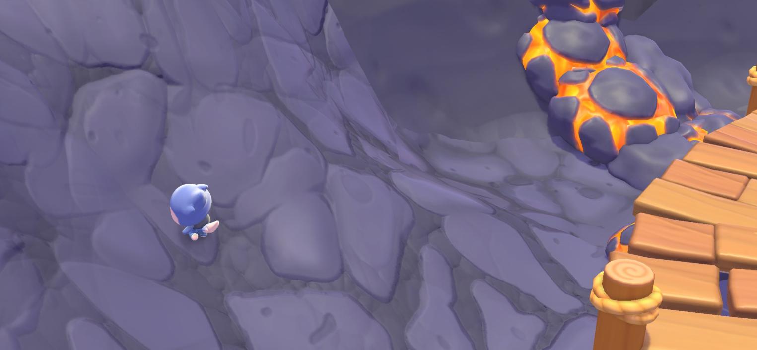 Screenshot of Slope leading to Magma Bloom Mini-Game